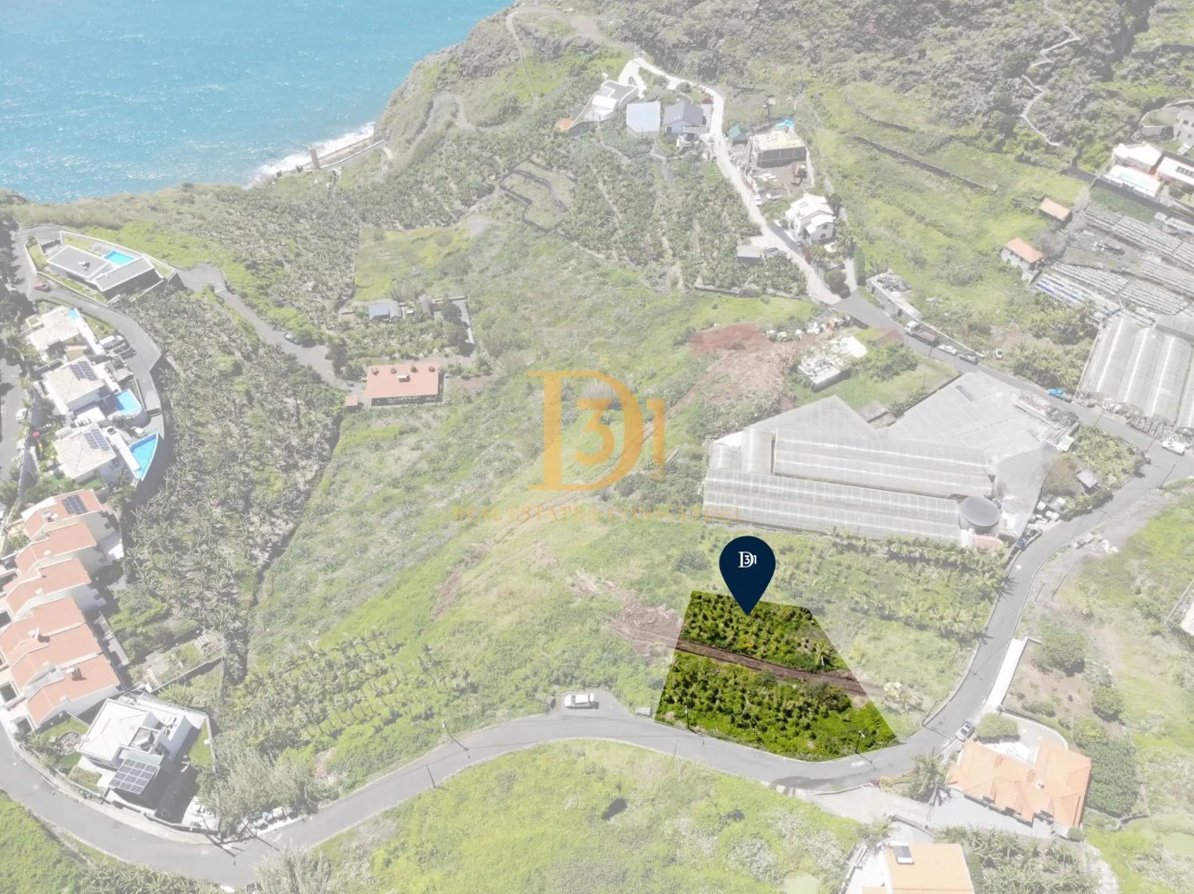 Terreno - Tabua - Ribeira Brava - Vista Mar - 850 m2 - Imóvel D31 em Portugal