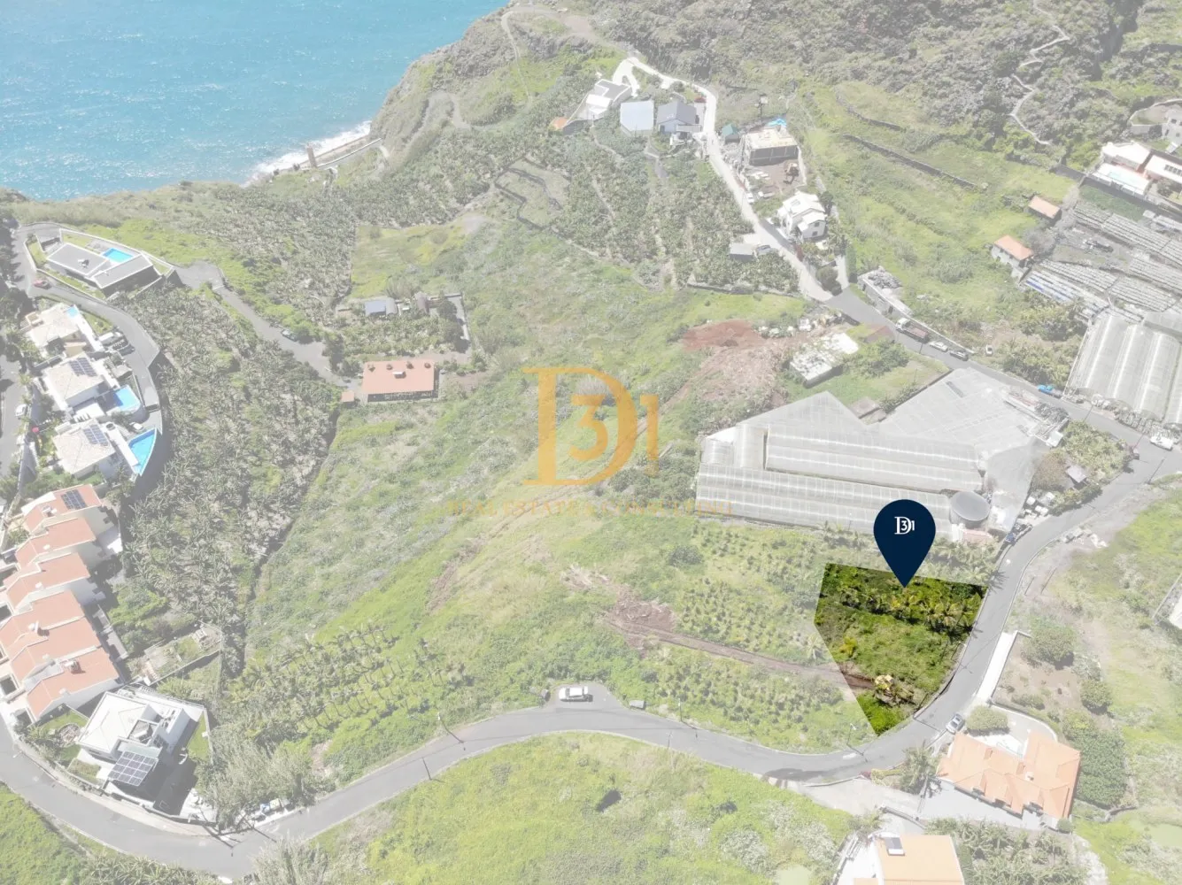 Terreno - Tabua - Ribeira Brava - Vista Mar - 850 m2 - Imóvel D31 em Portugal