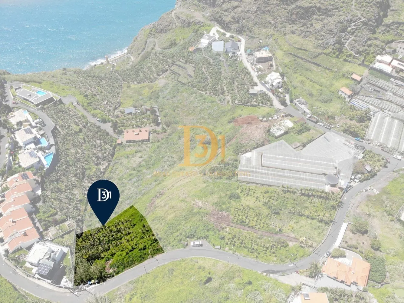 Terreno - Tabua - Ribeira Brava - Vista Mar - 907 m2 - Imóvel D31 em Portugal