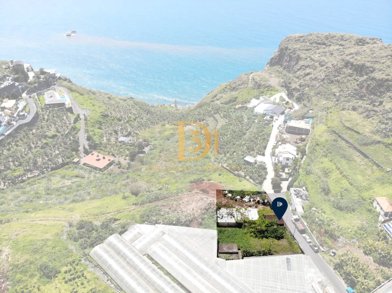 Terreno - Tabua - Ribeira Brava - Vista Mar - 987 m2 - Imóvel D31 em Portugal